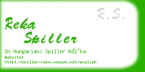 reka spiller business card